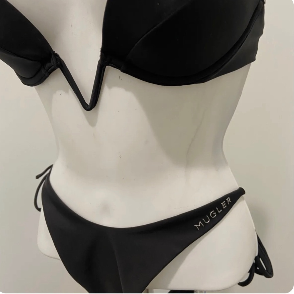 H&M x Mugler Padded Bikini Top & Tie Bottoms Full Set Size 14